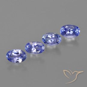 Pedras preciosas de Tanzanita Azul marinho médio natural de 2.11 ct, oval, VVS-VS