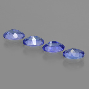 Pedras preciosas de tanzanita azul natural de 1,84 ct, corte oval, VVS-VS