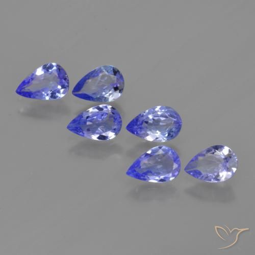 Pedras preciosas de Tanzanita Azul Violeta Intenso natural de 2.09 ct, Formato de pêra, VS