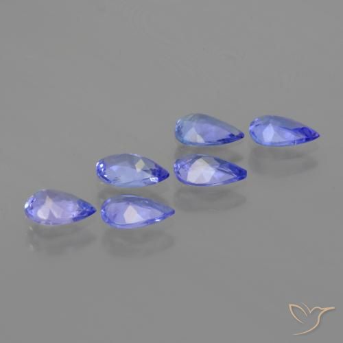 Pedras preciosas de Tanzanita Azul Violeta Intenso natural de 2.09 ct, Formato de pêra, VS
