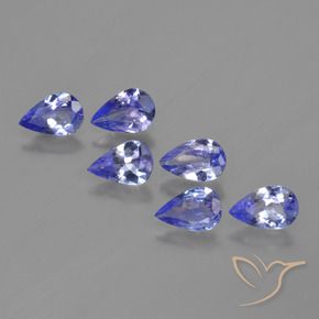 Pedras preciosas de Tanzanita Azul Violeta Intenso natural de 1.81 ct, Formato de pêra, VS