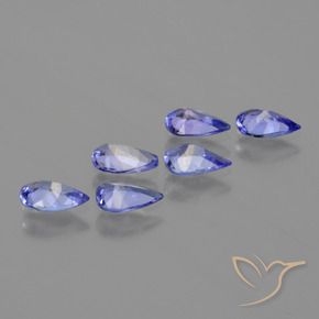 Pedras preciosas de Tanzanita Azul Violeta Intenso natural de 1.81 ct, Formato de pêra, VS