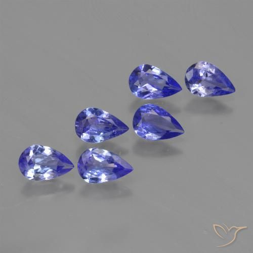 2.00ctw Natural Violeta Azul Tanzanita, Formato de pêra, VVS-VS