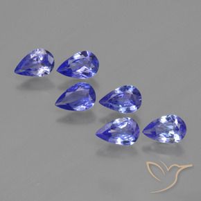 Pedras preciosas de Tanzanita Violeta Azul natural de 2.00 ct, Formato de pêra, VVS-VS