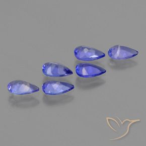 Pedras preciosas de Tanzanita Violeta Azul natural de 2.00 ct, Formato de pêra, VVS-VS