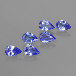 Pedras preciosas de tanzanita azul natural de 2,26 ct, formato de pêra, VS