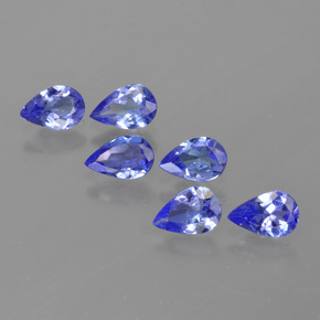 Pedras preciosas de tanzanita azul natural de 2,26 ct, formato de pêra, VS