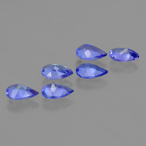Pedras preciosas de tanzanita azul natural de 2,26 ct, formato de pêra, VS