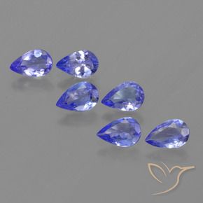 Pedras preciosas de Tanzanita Azul Violeta Intenso natural de 2.15 ct, Formato de pêra, VS