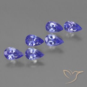 Pedras preciosas de Tanzanita Azul Violeta Intenso natural de 2.21 ct, Formato de pêra, VVS-VS