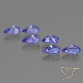 Pedras preciosas de Tanzanita Azul Violeta Intenso natural de 2.21 ct, Formato de pêra, VVS-VS