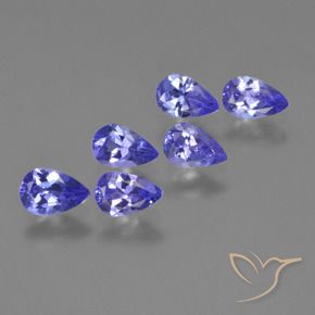 Pedras preciosas de Tanzanita Azul Violeta Intenso natural de 2.24 ct, Formato de pêra, VVS-VS