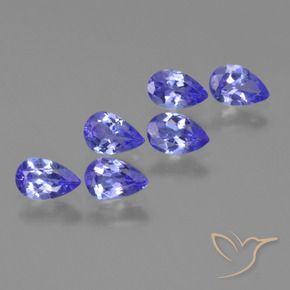 Pedras preciosas de Tanzanita Azul Violeta Intenso natural de 2.28 ct, Formato de pêra, VS
