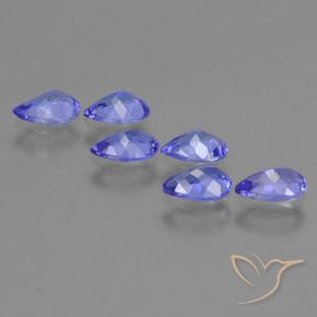 Pedras preciosas de Tanzanita Azul Violeta Intenso natural de 2.28 ct, Formato de pêra, VS