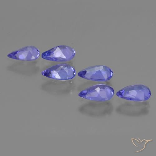 Pedras preciosas de Tanzanita Azul Violeta Intenso natural de 2.17 ct, Formato de pêra, VS