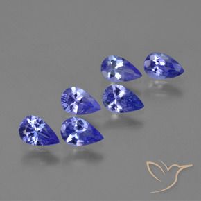 Pedras preciosas de Tanzanita Violeta Azul natural de 2.38 ct, Formato de pêra, VVS-VS
