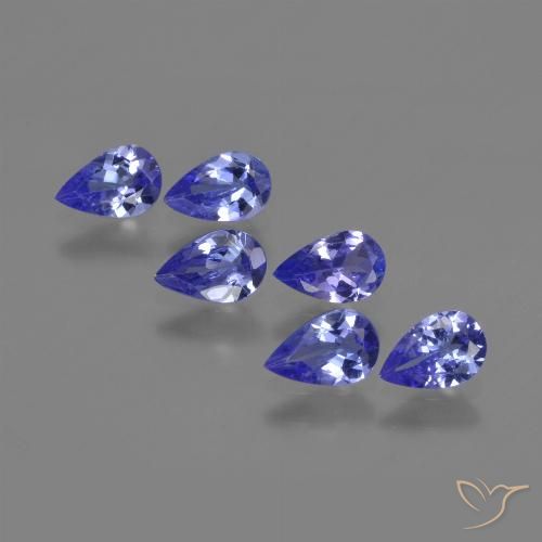 2.28ctw Natural Violeta Azul Tanzanita, Formato de pêra, VS