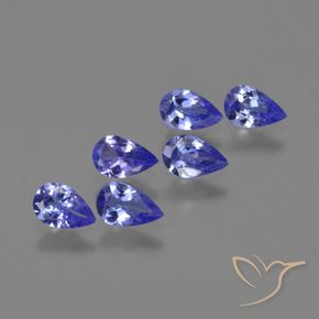 Pedras preciosas de Tanzanita Violeta Azul natural de 2.28 ct, Formato de pêra, VS