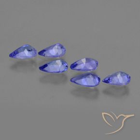 Pedras preciosas de Tanzanita Violeta Azul natural de 2.28 ct, Formato de pêra, VS