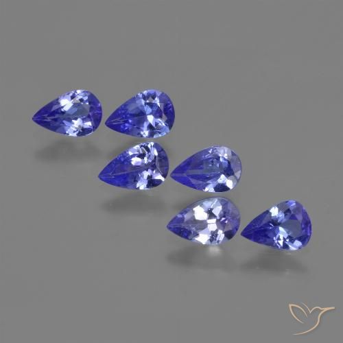 2.15ctw Natural Violeta Azul Tanzanita, Formato de pêra, VS