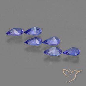 Pedras preciosas de Tanzanita Violeta Azul natural de 2.15 ct, Formato de pêra, VS