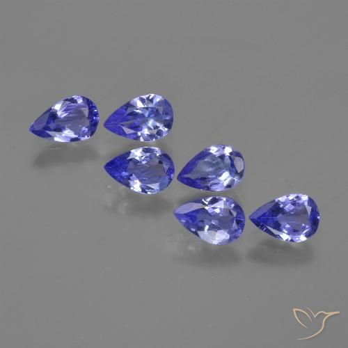 2.12ctw Natural Violeta Azul Tanzanita, Formato de pêra, VS