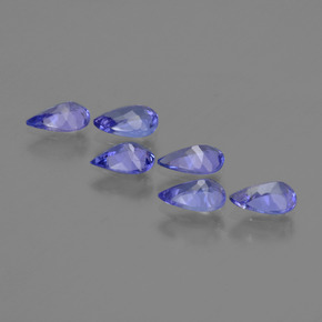 Pedras preciosas de tanzanita azul natural de 2,28 ct, formato de pêra, VS