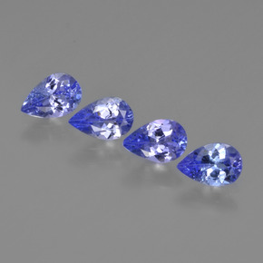 Pedras preciosas de tanzanita azul natural de 1,78 ct, formato de pêra, VS
