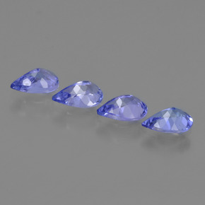 Pedras preciosas de tanzanita azul natural de 1,78 ct, formato de pêra, VS