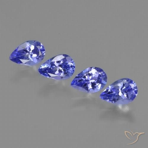 1.68ctw Natural Violeta Azul Tanzanita, Formato de pêra, VVS-VS