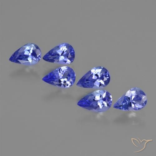 2.12ctw Natural Violeta Azul Tanzanita, Formato de pêra, VS