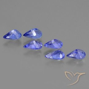 Pedras preciosas de Tanzanita Violeta Azul natural de 2.12 ct, Formato de pêra, VS