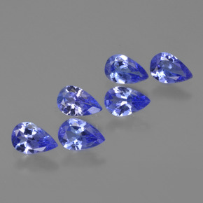 Pedras preciosas de tanzanita azul natural de 2,27 ct, formato de pêra, VS
