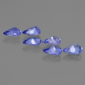 Pedras preciosas de tanzanita azul natural de 2,27 ct, formato de pêra, VS