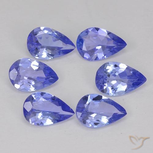 Pedras preciosas de tanzanita azul natural de 2,43 ct, formato de pêra, VVS-VS