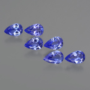 Pedras preciosas de tanzanita azul natural de 2,22 ct, formato de pêra, VVS-VS