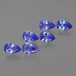 Pedras preciosas de tanzanita azul natural de 2,22 ct, formato de pêra, VVS-VS