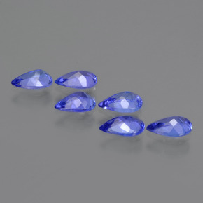 Pedras preciosas de tanzanita azul natural de 2,22 ct, formato de pêra, VVS-VS