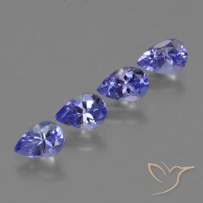 Pedras preciosas de Tanzanita Azul Violeta Intenso natural de 1.81 ct, Formato de pêra, VS