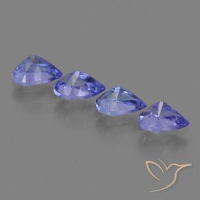 Pedras preciosas de Tanzanita Azul Violeta Intenso natural de 1.81 ct, Formato de pêra, VS