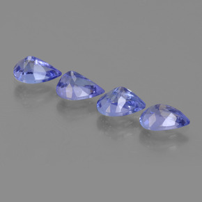 Pedras preciosas de Tanzanita Azul Violeta Intenso natural de 2.00 ct, Formato de pêra, VVS-VS