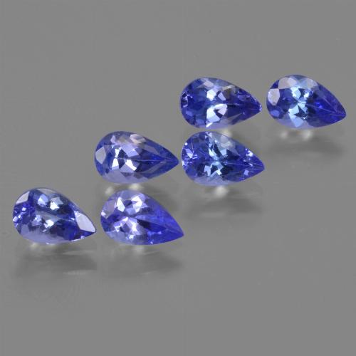 Pedras preciosas de tanzanita azul natural de 2,53 ct, formato de pêra, VVS-VS
