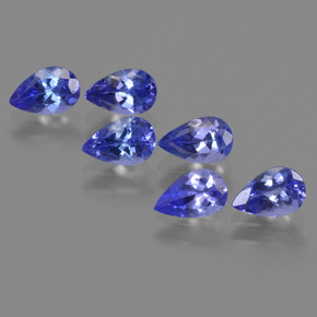 Pedras preciosas de tanzanita azul natural de 2,53 ct, formato de pêra, VVS-VS