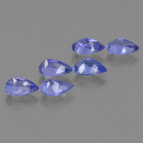 Pedras preciosas de tanzanita azul natural de 2,53 ct, formato de pêra, VVS-VS