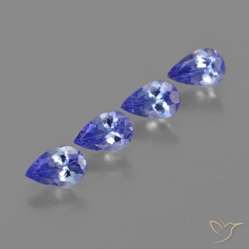 Pedras preciosas de Tanzanita Azul natural de 1.71 ct, Formato de pêra, VS