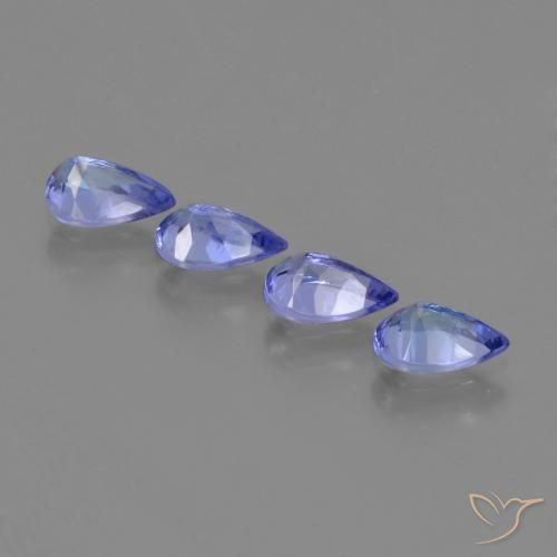 Pedras preciosas de Tanzanita Azul natural de 1.71 ct, Formato de pêra, VS