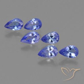 Pedras preciosas de Tanzanita Azul Violeta Profundo natural de 2.19 ct, Formato de pêra, VS