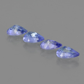Pedras preciosas de Tanzanita Azul Violeta Intenso natural de 1.63 ct, Formato de pêra, VS