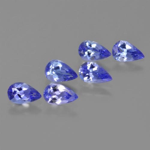 Pedras preciosas de tanzanita azul natural de 2,02 ct, formato de pêra, VS
