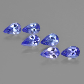 Pedras preciosas de tanzanita azul natural de 2,02 ct, formato de pêra, VS